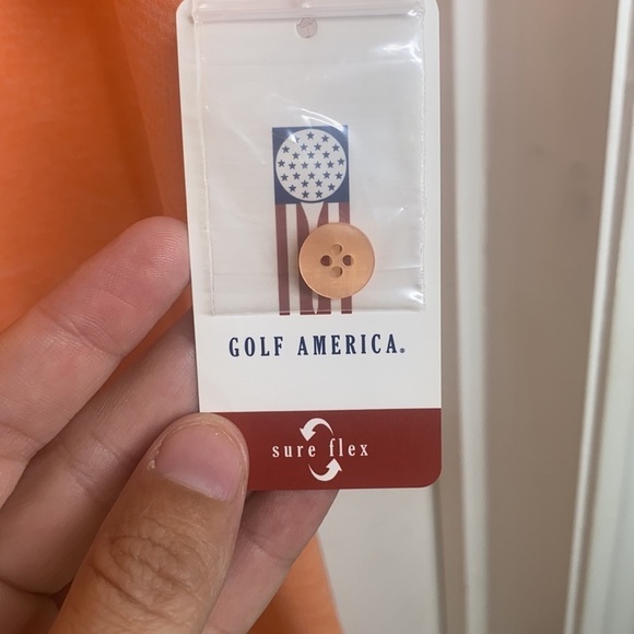 Golf America - Peach Pink Polo Shirt Size M - Picture 8 of 8